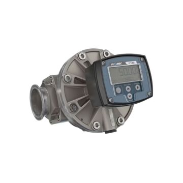 FLOMEC OM050S001-836R7G 2" Oval Gear Stainless Steel Tri-Clamp Flow Meter, RT40 Transmitter with Built-In Digital Display
