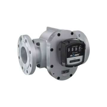 FLOMEC OM100A001-840M4 4" Oval Gear Aluminum #150 ANSI Flange Flow Meter with Mechanical Display
