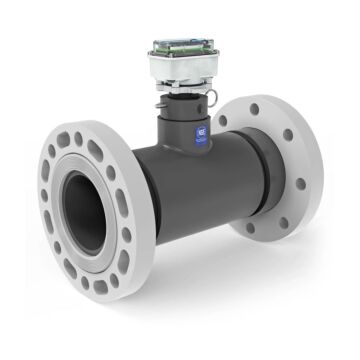 FLOMEC UM100FAPRUXXA20-QUDSBAN1-GMD 4" Ultrasonic Flow Meter with Digital Display, Schedule 80 PVC Tee, ANSI Flange