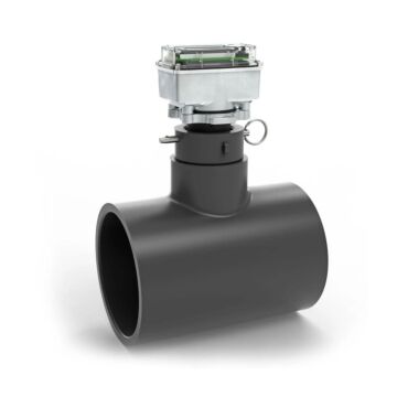 FLOMEC UM080SKPRUXXA20-QUDSBAN1-GMC 3" Ultrasonic Flow Meter with Digital Display, Schedule 80 PVC Tee, Socket