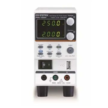 GW Instek PFR-100MGL Multi-Range Power Supply, GPIB LAN (0-250V/0-2A/100W) Fanless