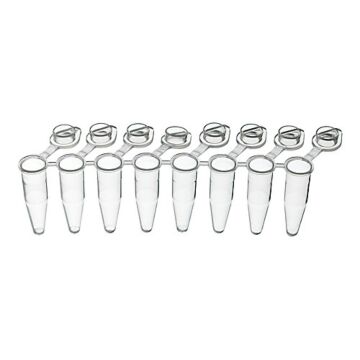 Labcon 3927-550-000-9 PurePlus 0.2mL 8-Well PCR Tube Strips w/Clear Flat Caps,pk/120