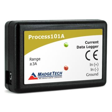 MadgeTech PROCESS101A-3A Low Level,-3A to +3A DC Current Recorder w/10 yr battery