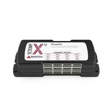 MadgeTech TCTEMPX12 12-Channel Thermocouple-Based Temperature Data Logger