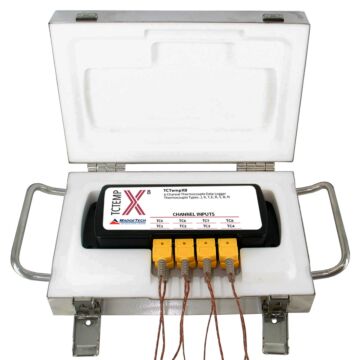 MadgeTech THERMOVAULTX8 8-Ch Oven Temp Recorder, 72" type K,USB-A to micro USB cable