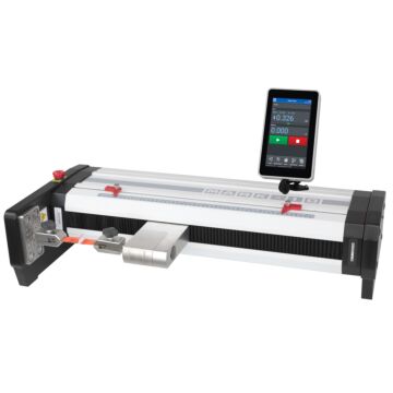 Mark-10 F505H-EM Test frame w/ EasyMESUR control panel, horizontal, 500 lbF