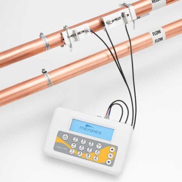 Micronics 770-6008IP68M PORTAFLOW 222IP68 "A+B" Clamp-on Portable Flowmeter