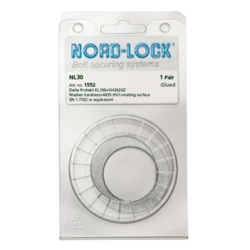 NORD-LOCK NL30 Wedge Locking Washers, 1 1/8", ID 1.24", OD 1.85", 50prs/bx