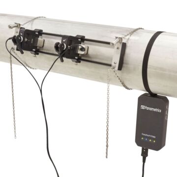 Panametrics PT900 PT9-SYS-1C-1-G-0-SC Portable Ultrasonic Flowmeter, 1 channel, 110/120C small/medium Transducer