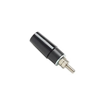 Pomona 73098-0 4mm Mounting Safety Jack, Black 
