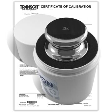 PROCISION 2kg Weight, 304 SS, OIML F1 Accuracy +/- 10 mg, with Calibration Certificate