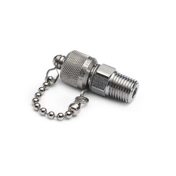 Ralston Instruments QTFT-1MS1 1/8" male NPT x male Quick-test with check-valve Adapter