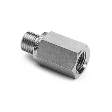 Ralston Instruments QTHA-4FS0 1/2" Female NPT x Male Quicktest No Check-valve, Stainless Steel Adapter