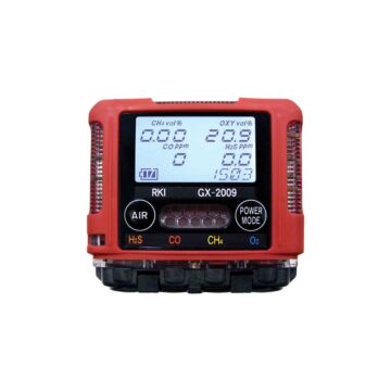 Used RKI Instruments GX-2009 Mini Multi-Gas Detector, CO, H2S, O2, LEL