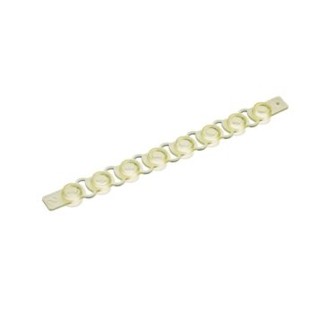 Simport Amplitube PCR reaction strips, flat cap strips of 8, yellow, 125/pack