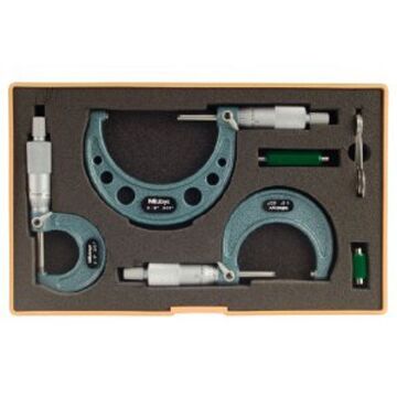 Mitutoyo 103-929 Micrometer Set Outside 0-3" 