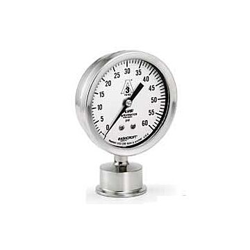 Ashcroft 35-1032-S-15L-60PSI 2.5" Sanitary Gauge 60 psi 