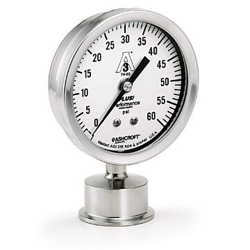 Ashcroft 35-1032SD-15L-100PSI 3.5" Sanitary Gauge 100 psi 