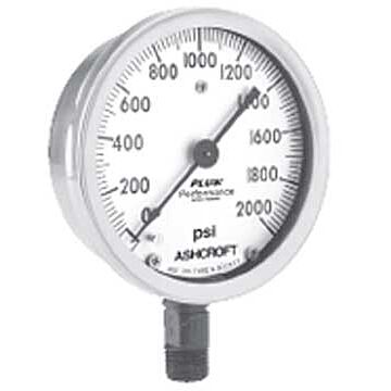 Ashcroft 25-1009-SW-02L-XLL-300PSI 2.5" Pressure Gauge 300 psi