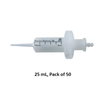 BrandTech Scientific PD-Tip II 25mL Precision Dispenser Tips, Non-Sterile, 50/pack + Adaptor