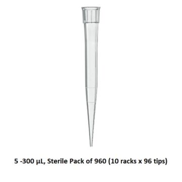 BrandTech Scientific Sterile tips 5-300uL, graduated, TipBox, 960/pk