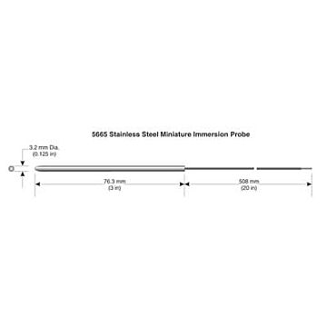 Fluke Calibration 5665-P Miniature Immersion Thermistor Probe
