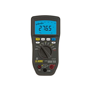 AEMC 2125.65 Digital Multimeter, TRMS, 6000 Count, V A AC/DC Cap Ohm T NCV