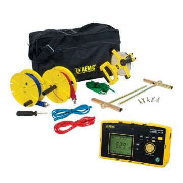 AEMC Instruments 6424-KIT-150FT Ground Resistance Tester with memory and 150 Food Lead Set
