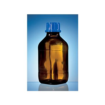 BrandTech Scientific Threaded bottle, amber, acrylate coated, 500mL, GL32 with cap, PP