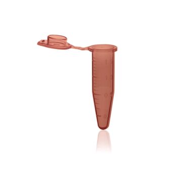BrandTech Scientific BRAND Microcentrifuge tube with lid, Non-Sterile, amber, 1.5mL, pack of 500