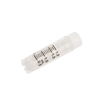 CellTreat 1.8mL CF Cryogenic Vial, External Thread, Self-Standing, Sterile, 100/Re-sealable Bag