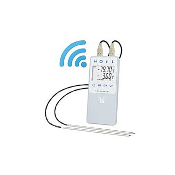Control Company 6511 Wi-Fi Datalogging Rh/Temp Thermometer, 2 platinum probes