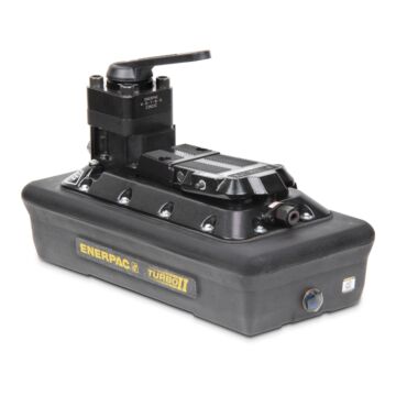 Enerpac PAMG1405N Turbo II Air Hydraulic Pump, 4/3 Manual Valve, 230 in3 Oil