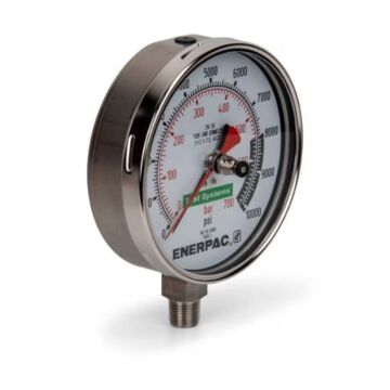 Enerpac T6003L Pressure Gauge, 10000 PSI