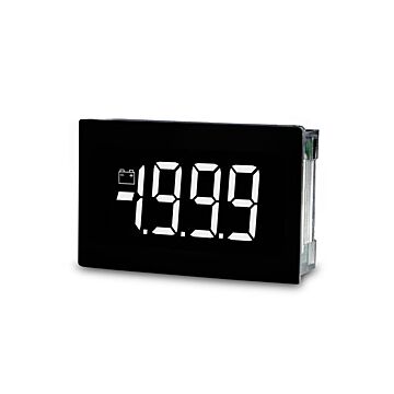 Lascar SP 400-EB-W Splash-Proof LCD Voltmeter w/ White Digits w/Black Background