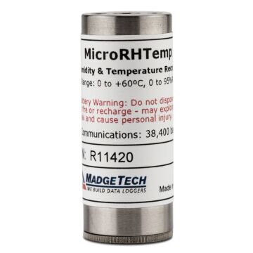MadgeTech MICRORHTEMP  Miniature Temp and Humidity Recorder, steel enclosure