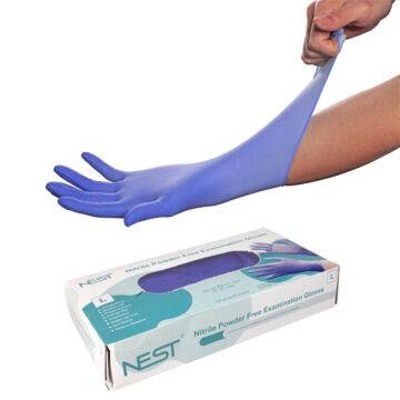 Nest Scientific Nitrile powder free gloves,Small 