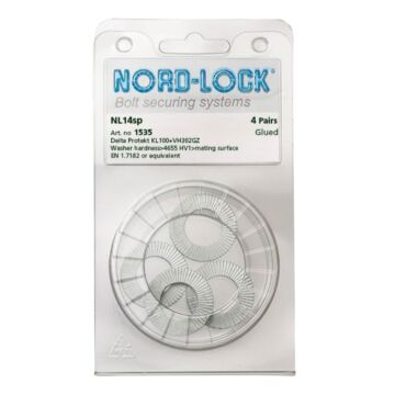 NORD-LOCK NL14SP Wedge Locking Washers, 9/16", ID 3/5", OD 1.21", 100prs/bx
