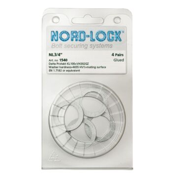 NORD-LOCK NL3/4 Wedge Locking Washers, 3/4", ID 0.79", OD 1.21", 100prs/bx