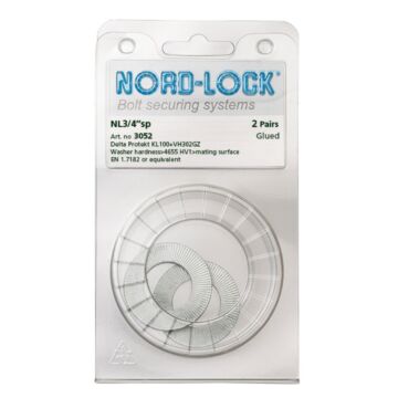 NORD-LOCK NL3/4 SP Wedge Locking Washers, 3/4", ID 0.79", OD 1.54", 100prs/bx