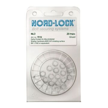 NORD-LOCK NL3 Wedge Locking Washers, M3, ID 0.13", OD 0.28", 200prs/bx