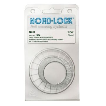 NORD-LOCK NL33 Wedge Locking Washers, 1 1/4", ID 1.35", OD 1.91", 25prs/bx