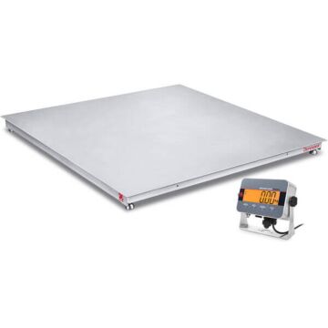 Ohaus Scale I-DF33XW2500C1L Floor Scale, Steel Indicator, 2,500 lb, 4x4'