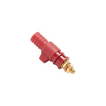 Pomona 73095-2 Binding Post w/4mm Safety Jack and Wire Connection, Red