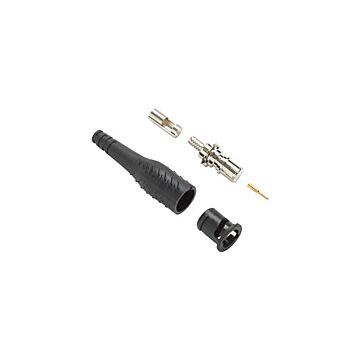 Pomona 73104-0 DIY Insulated BNC (M) Connector, 50 Ohm, Black