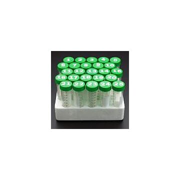 CellTreat 50mL Centrifuge Tube, Numbered Caps, Foam Rack, Sterile, case/300