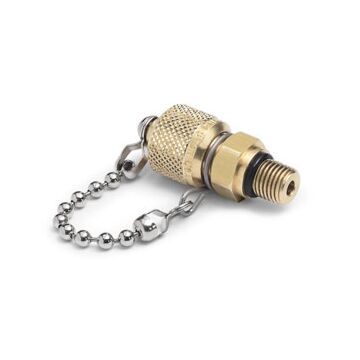Ralston Instruments QTFT-5SB0 QTVC Outlet Port, Male Quick-test with Cap and Chain Adapter