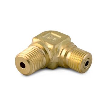 Ralston Instruments QTHA-2MBL 1/4" male NPT x male Quick-test, 90 degree elbow, Brass Adapter