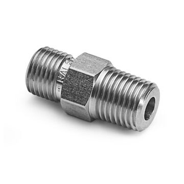 Ralston Instruments QTHA-3MS1 3/8" Male NPT Male Quick-test Stainless Steel Adapter