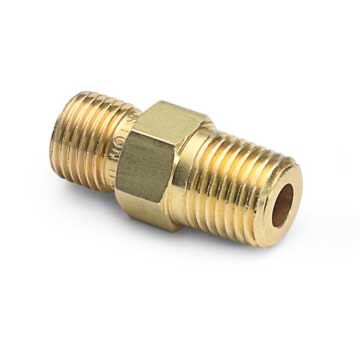 Ralston Instruments QTHA-4MB1 1/2" Male NPT x Male QT with Check- valve, Brass Adapter